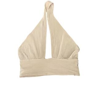 Callahan Revolve ecru halter top size large new with tag